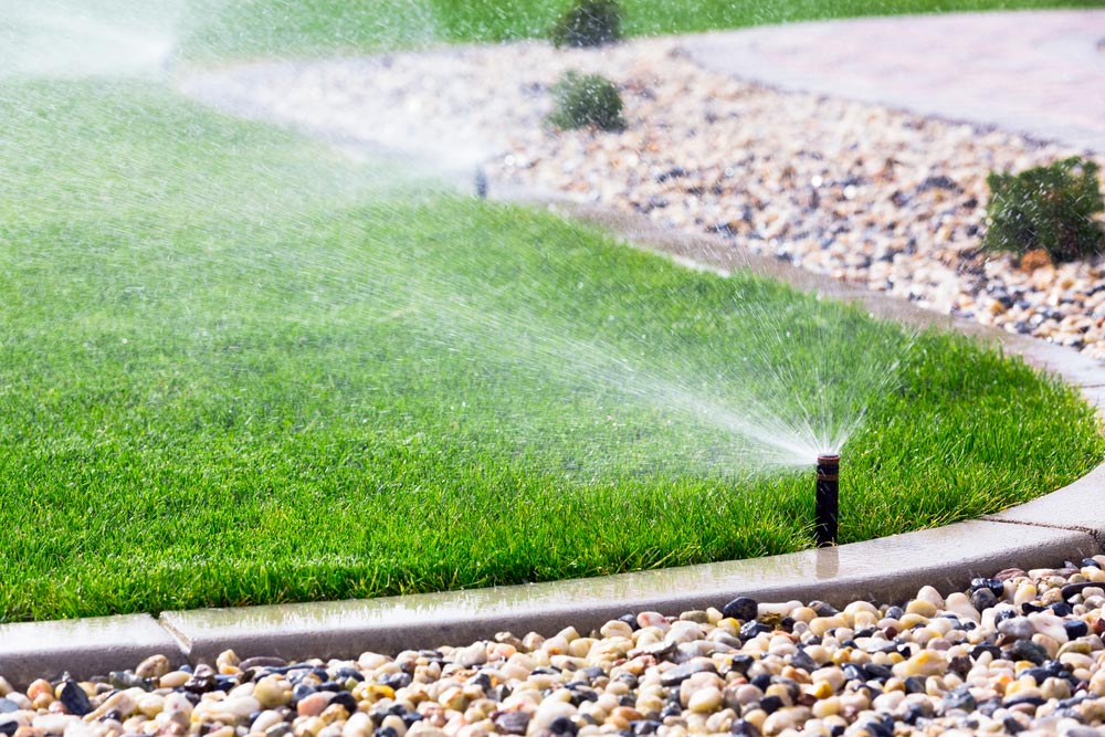 Sprinkler system designed for landscaping on a turf