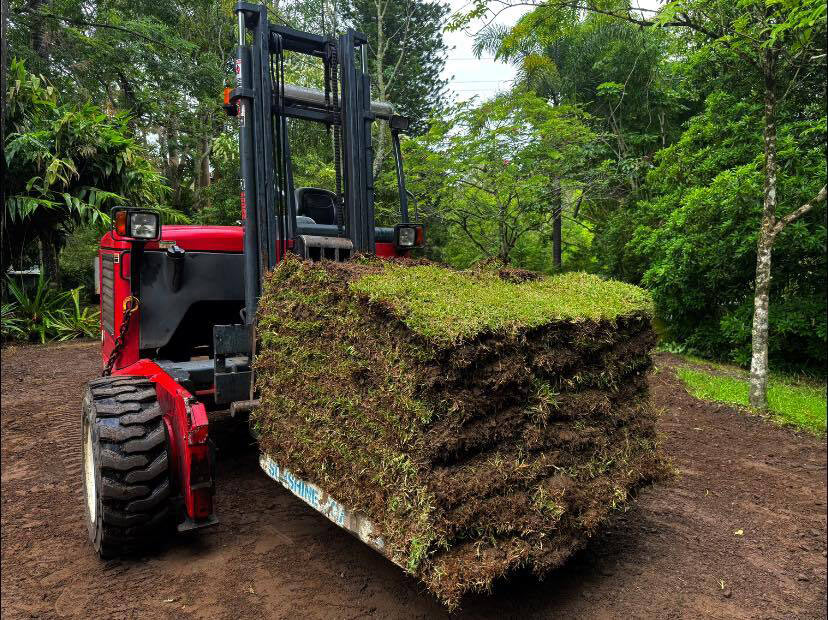 Pile of Turf Ready for Installation